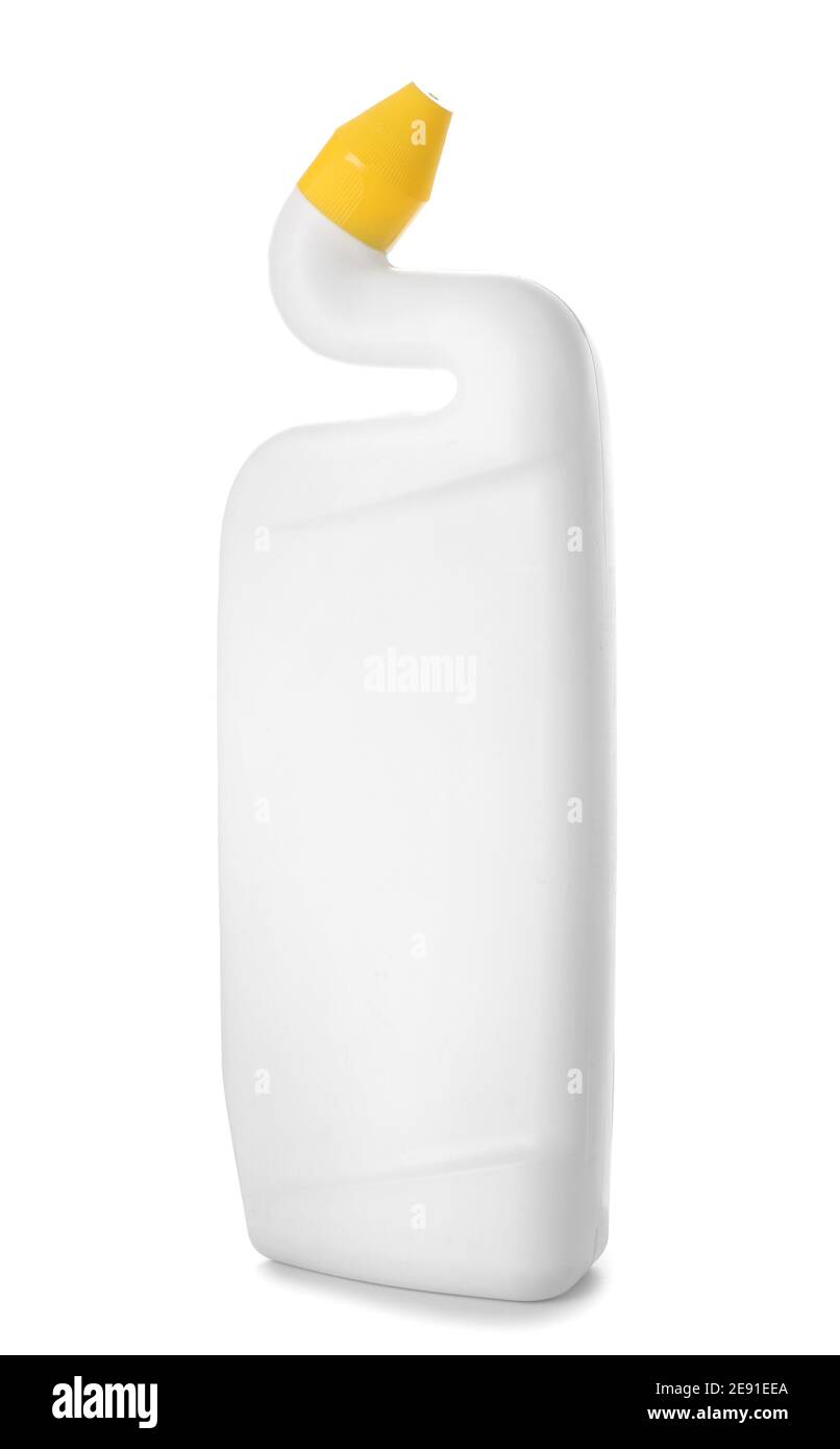 Bottle with detergent on white background Stock Photo - Alamy