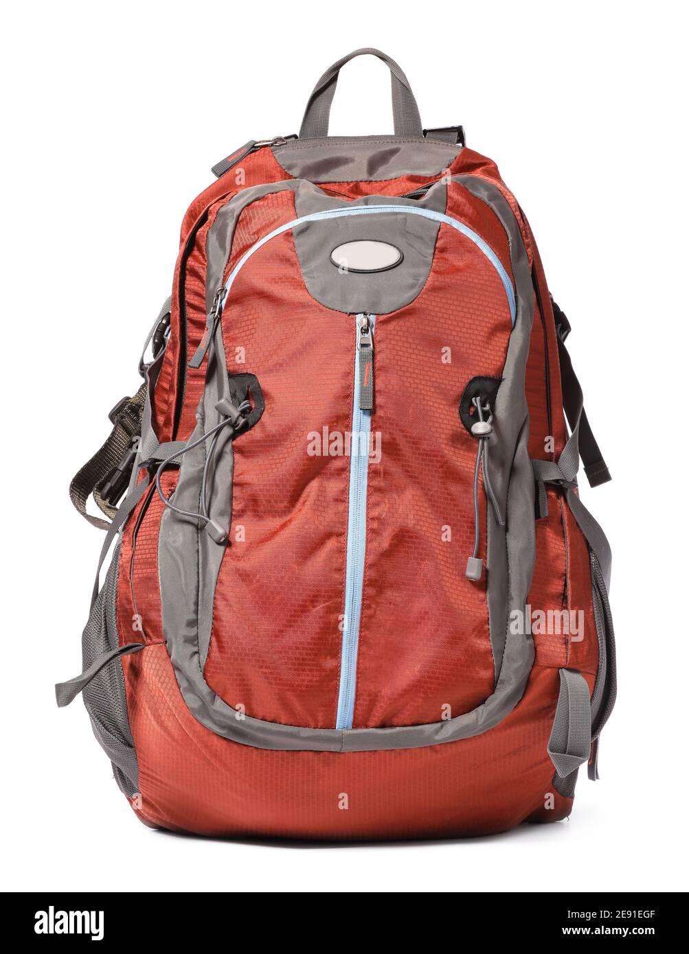 Modern tourist's backpack on white background Stock Photo - Alamy