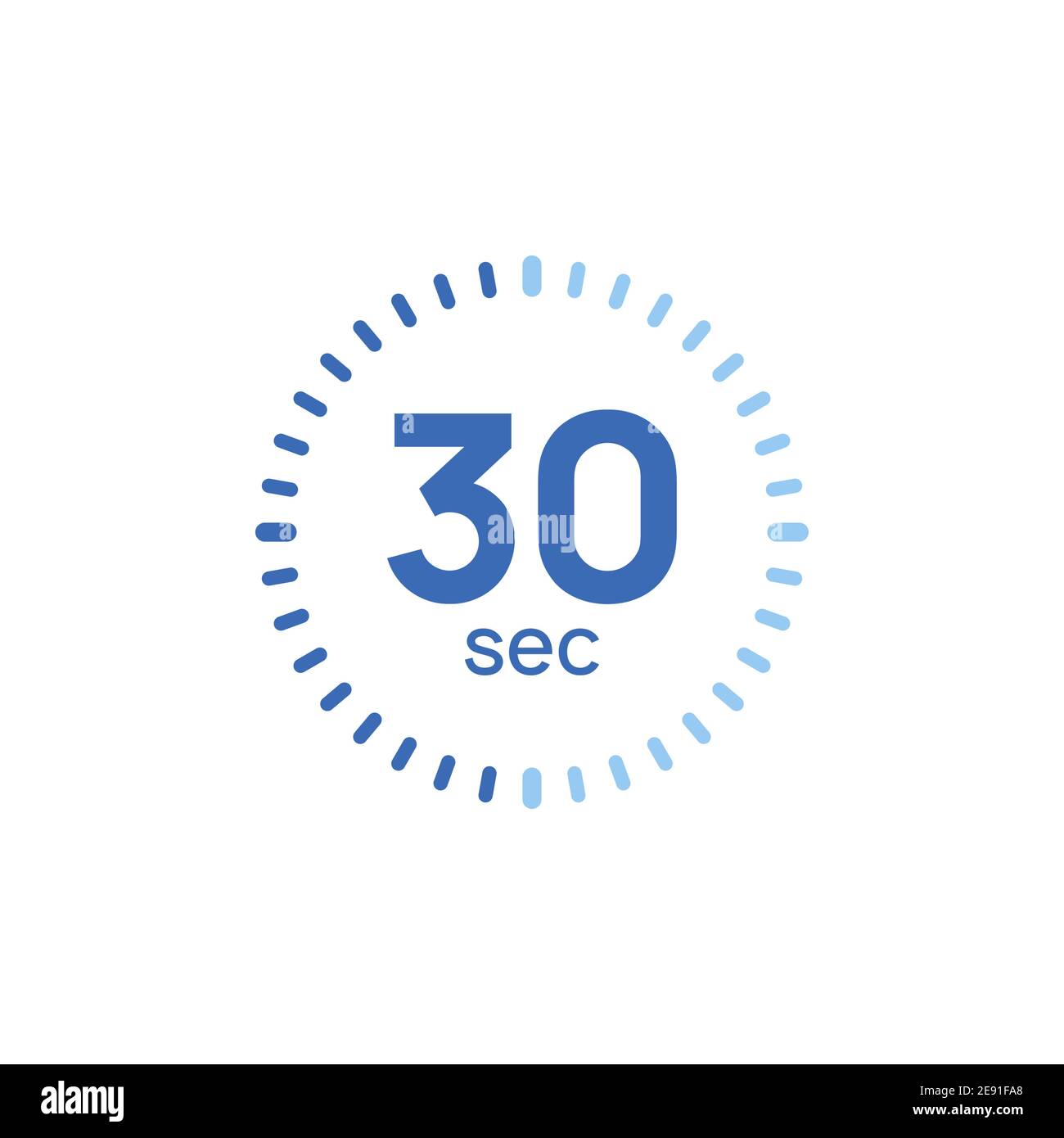 second clock. 30 sec stopwatch icon countdown time digital stop chronometer Stock Vector Image - Alamy