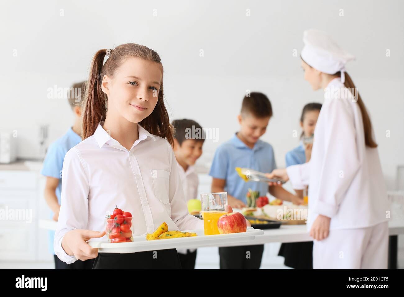 Group of Children in the Canteen at Lunch Stock Image - Image of girl,  child: 120283265