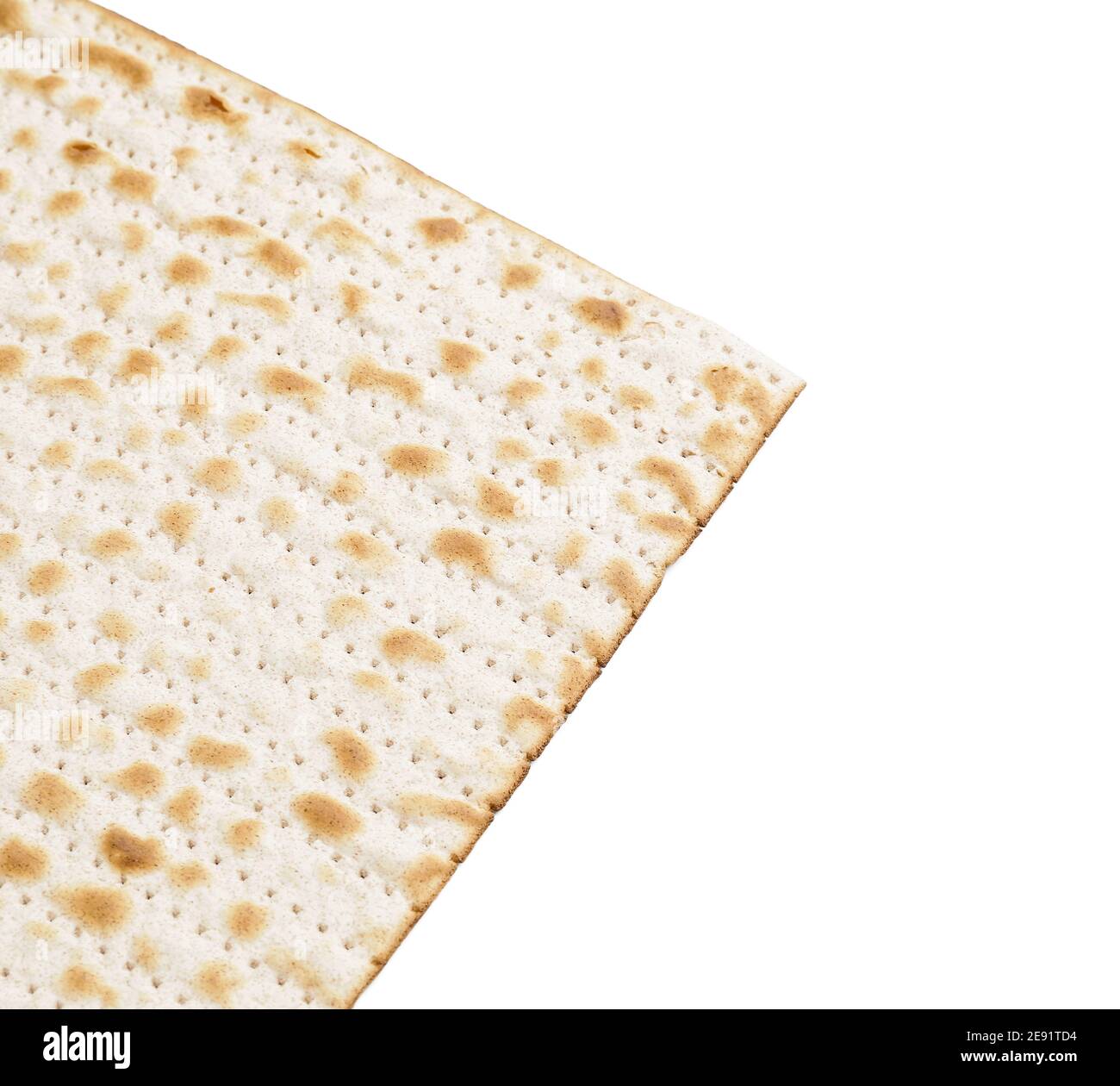 Jewish flatbread matza for Passover on white background Stock Photo Alamy