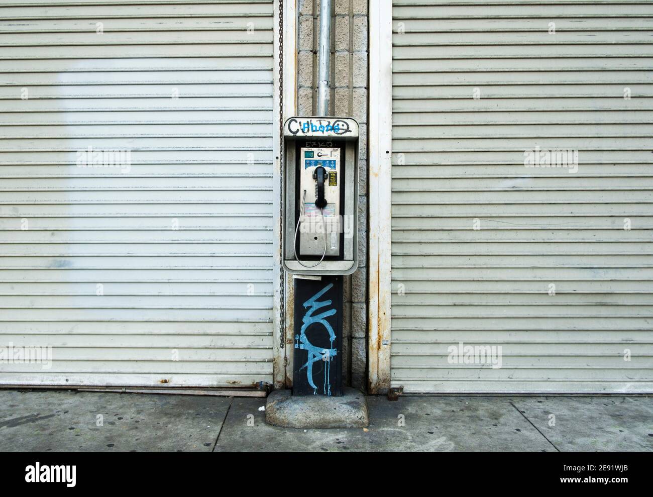 Public telephone, Los Angeles, California, United States of America Stock Photo