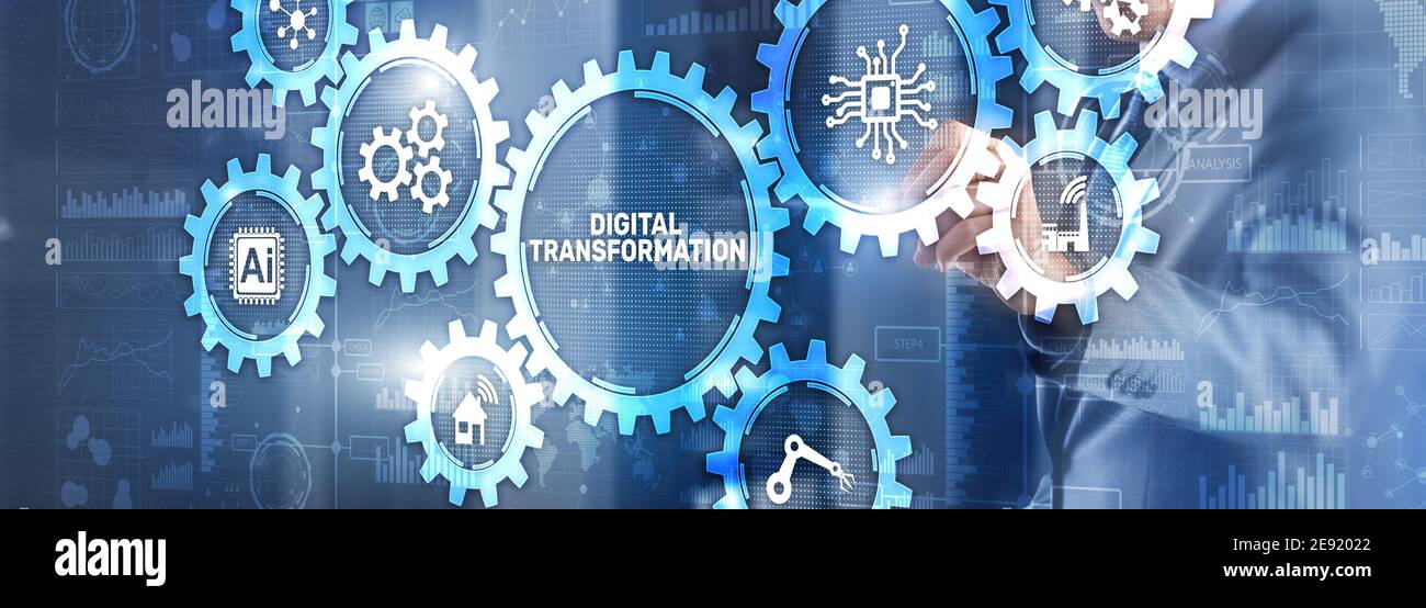Digital transformation disruption digitalisation innovation technology concept Stock Photo