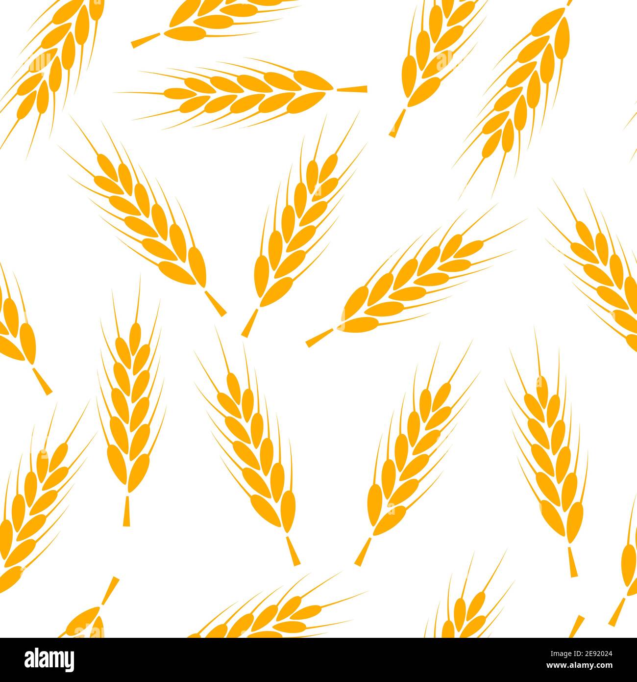 Seamless wheat pattern vector background. Wheat bread harvest cereal