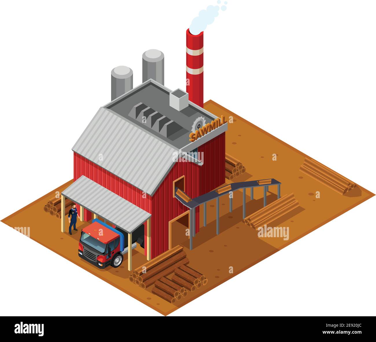 Timber truck vector vectors hi-res stock photography and images - Alamy