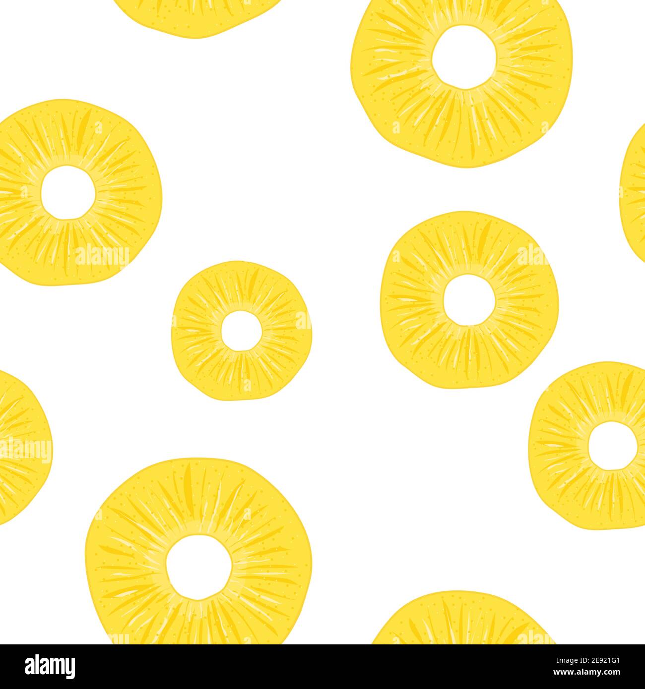 Vector pineapple seamless pattern slice illustration. Fruit pineapple ...