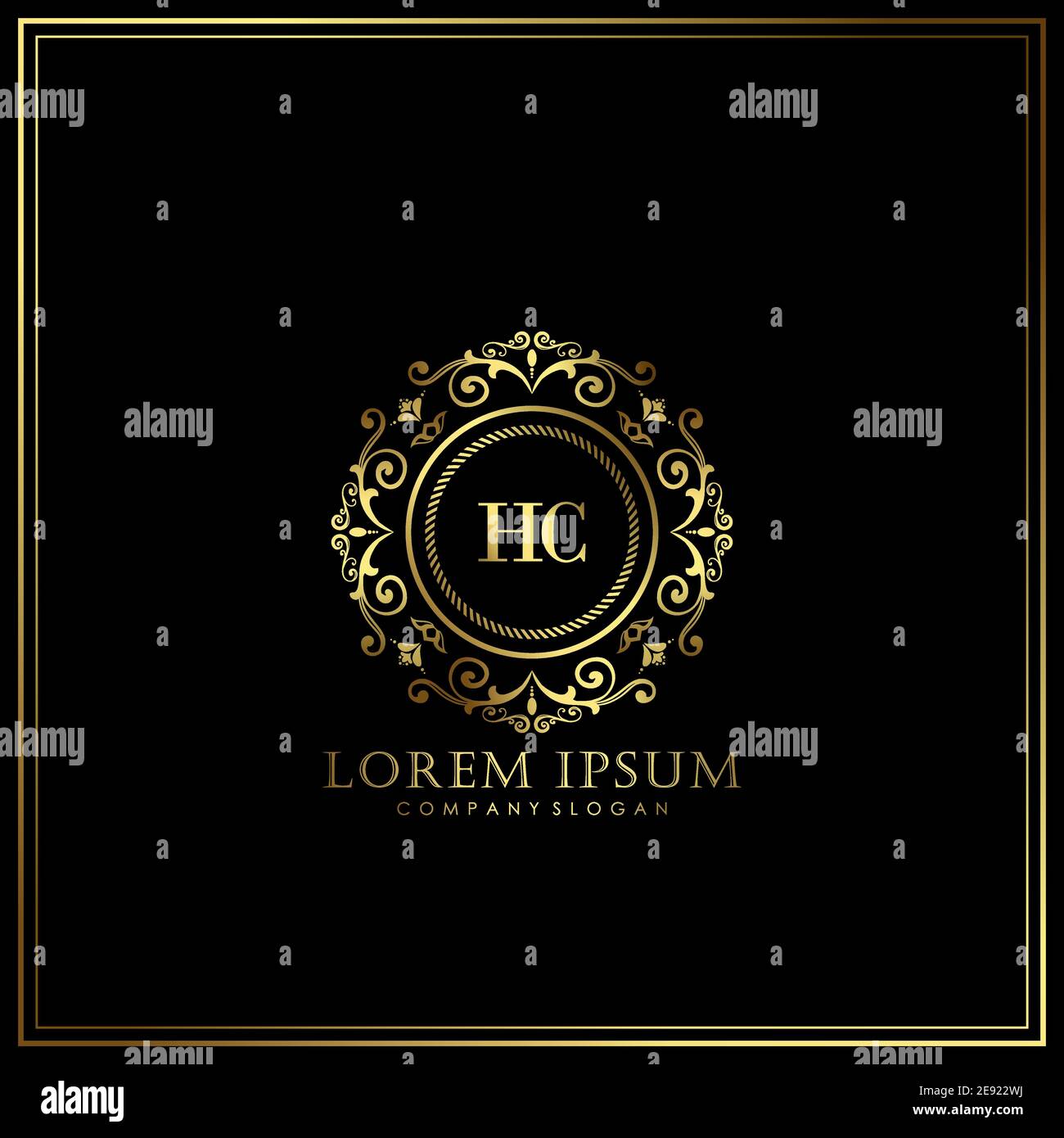 HC Initial Letter Luxury Logo template in vector for Restaurant ...