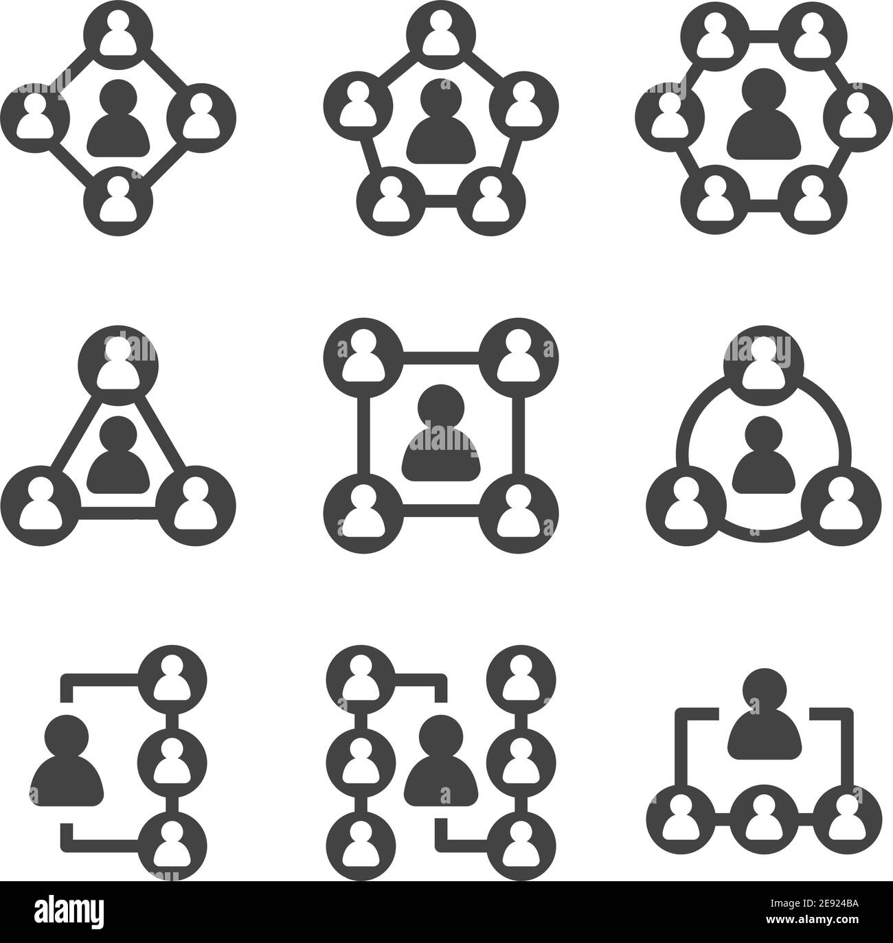 people network and connecting people icon set,vector and illustration Stock Vector