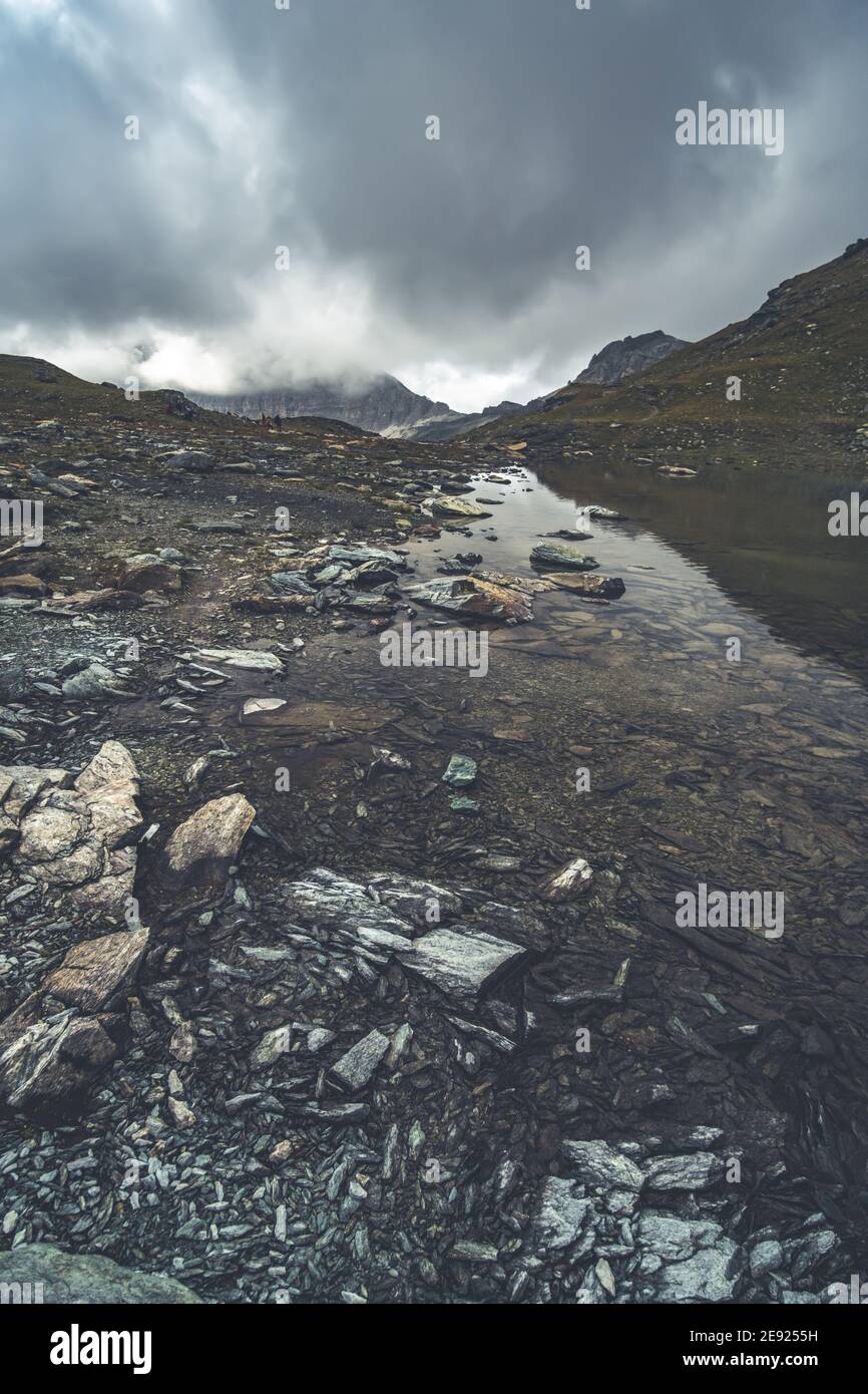 Alpine pond and mountains hi-res stock photography and images - Alamy