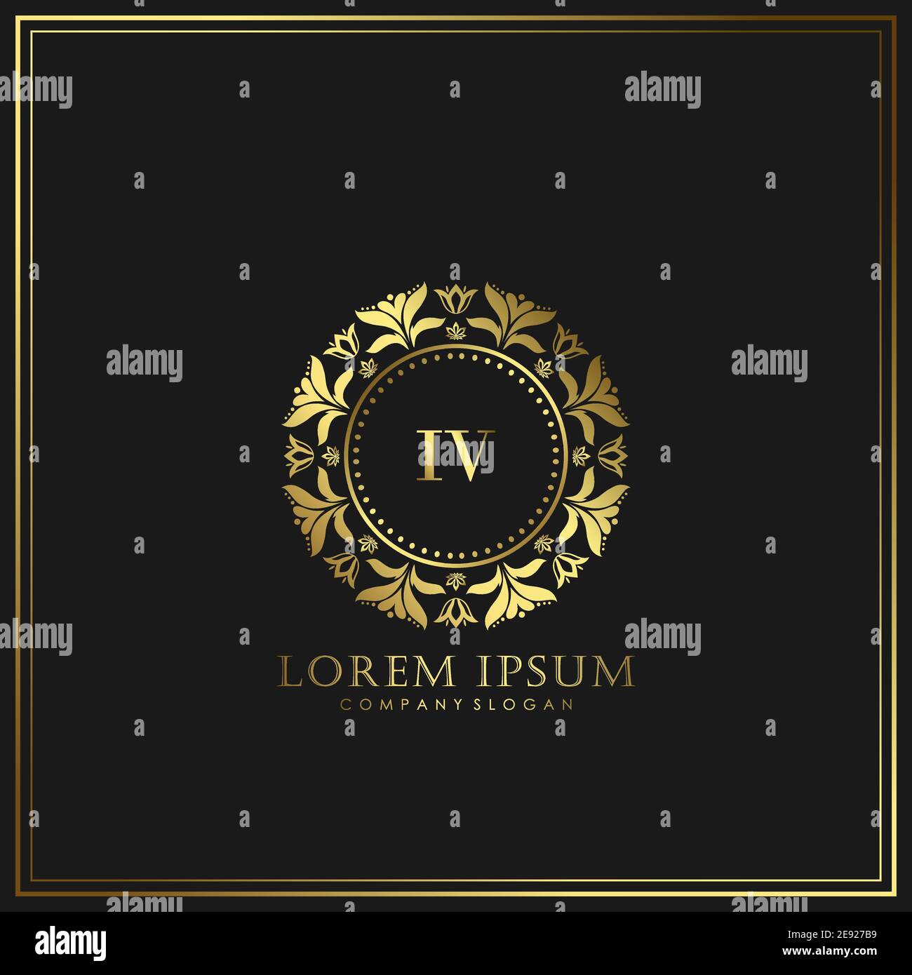 IV Initial Letter Luxury Logo template in vector for Restaurant ...