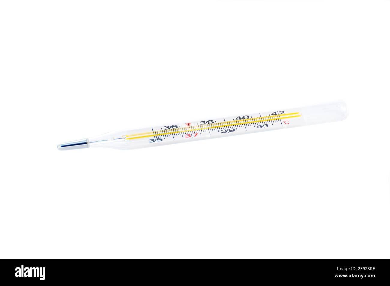 Mercury thermometer, isolated on a white background Stock Photo Alamy