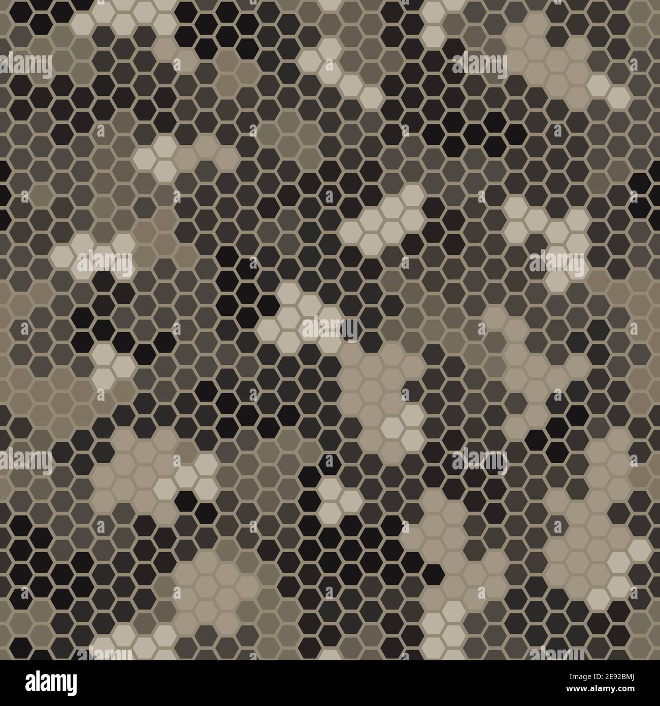Texture military desert camouflage seamless pattern. Urban hexagon