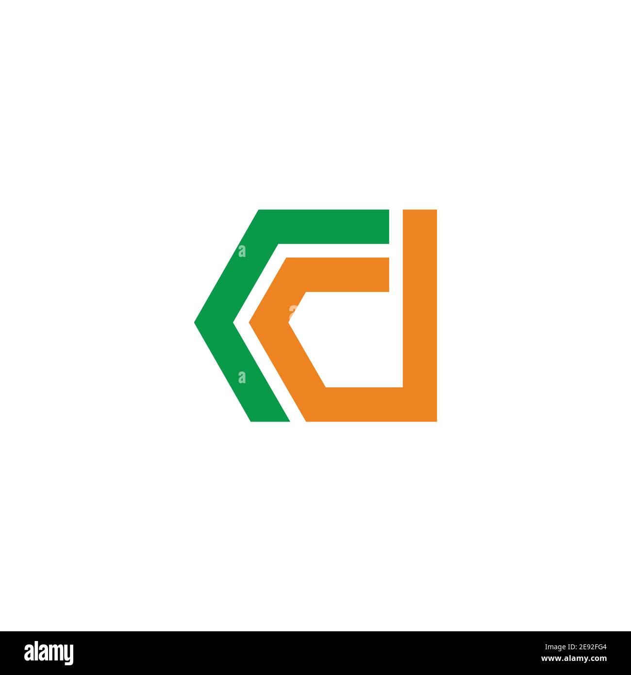 letter cd simple geometric line link logo vector Stock Vector Image ...