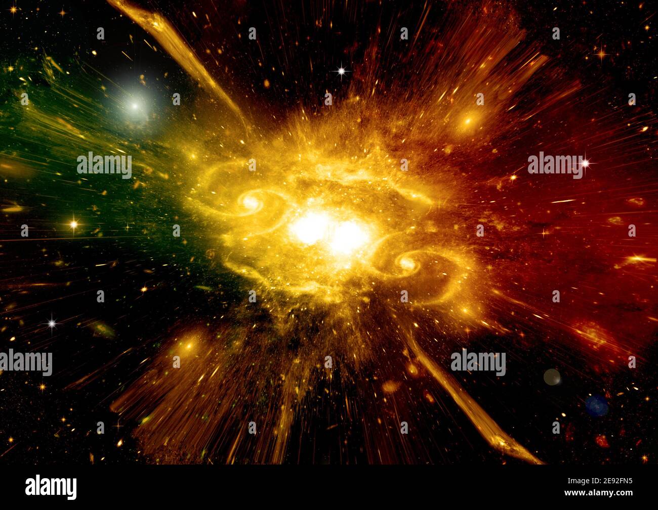 Stars, dust and gas nebula in a far galaxy. Elements of this image ...