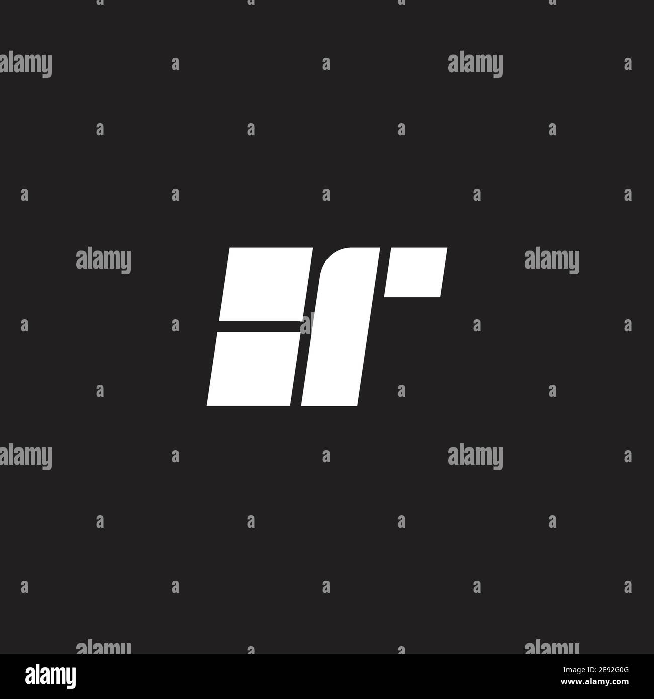 letter br abstract simple geometric flat logo vector Stock Vector