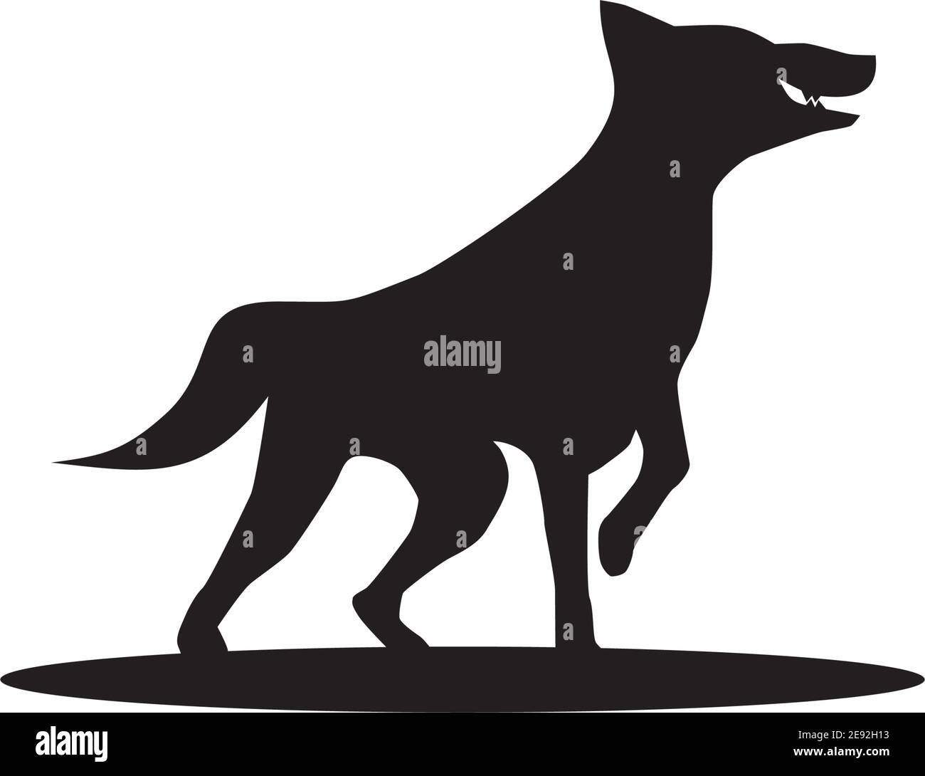 Black wolf logo design vector template illustration Stock Vector Image & Art Alamy