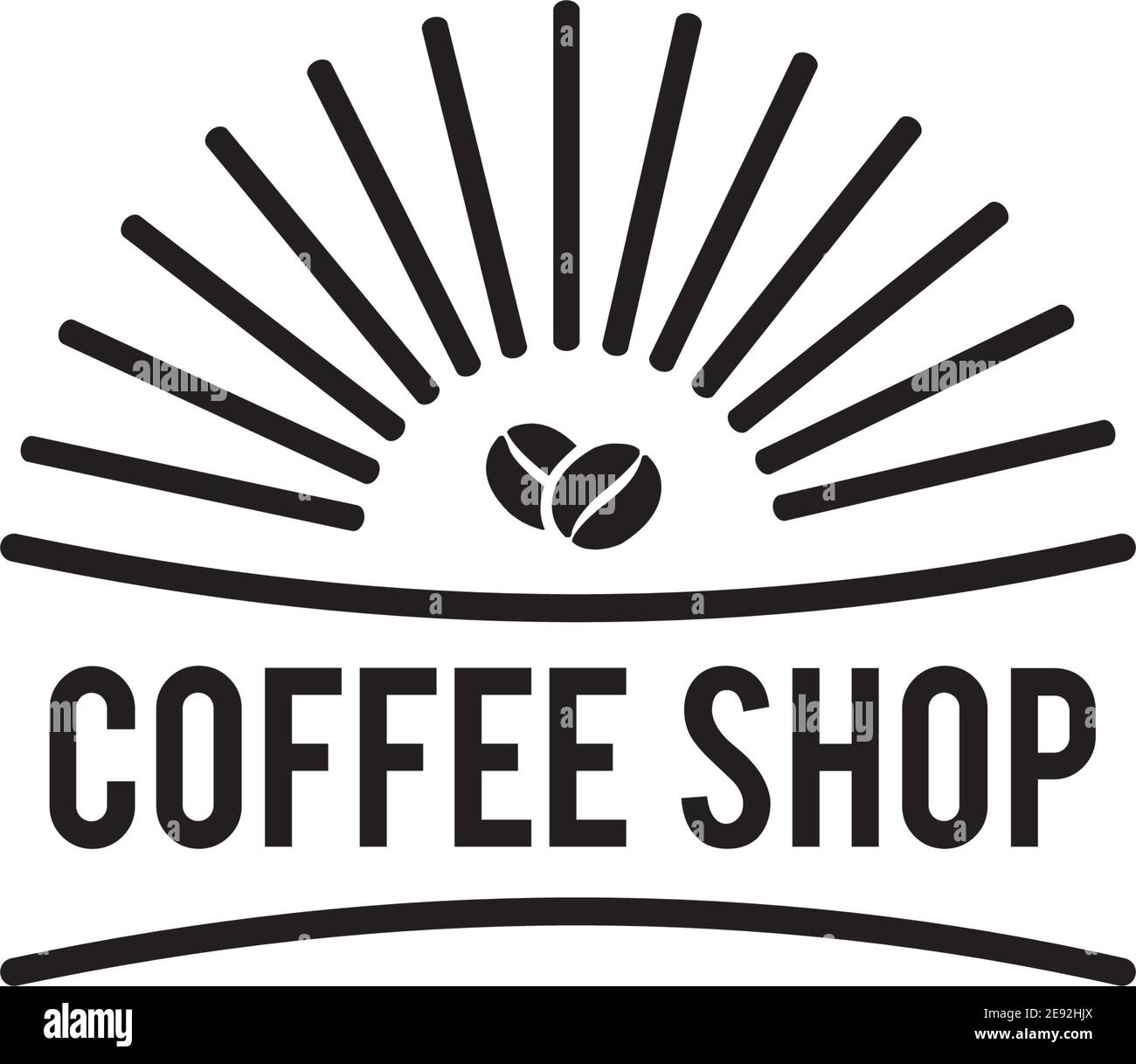 Coffee shop logo design vector illustration template Stock Vector