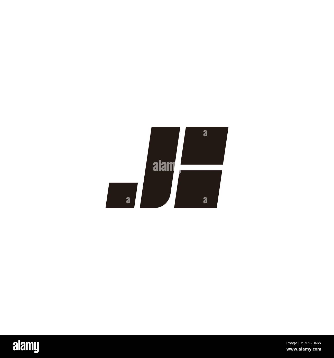 letter jb simple geometric box abstract logo vector Stock Vector Image ...