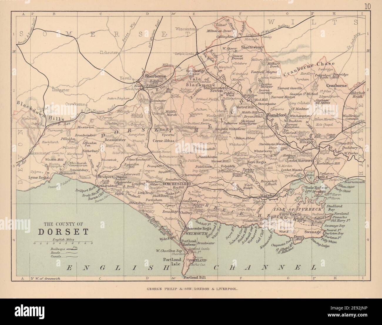 Old Maps Of Dorset Old Map Of Dorset High Resolution Stock Photography And Images - Alamy