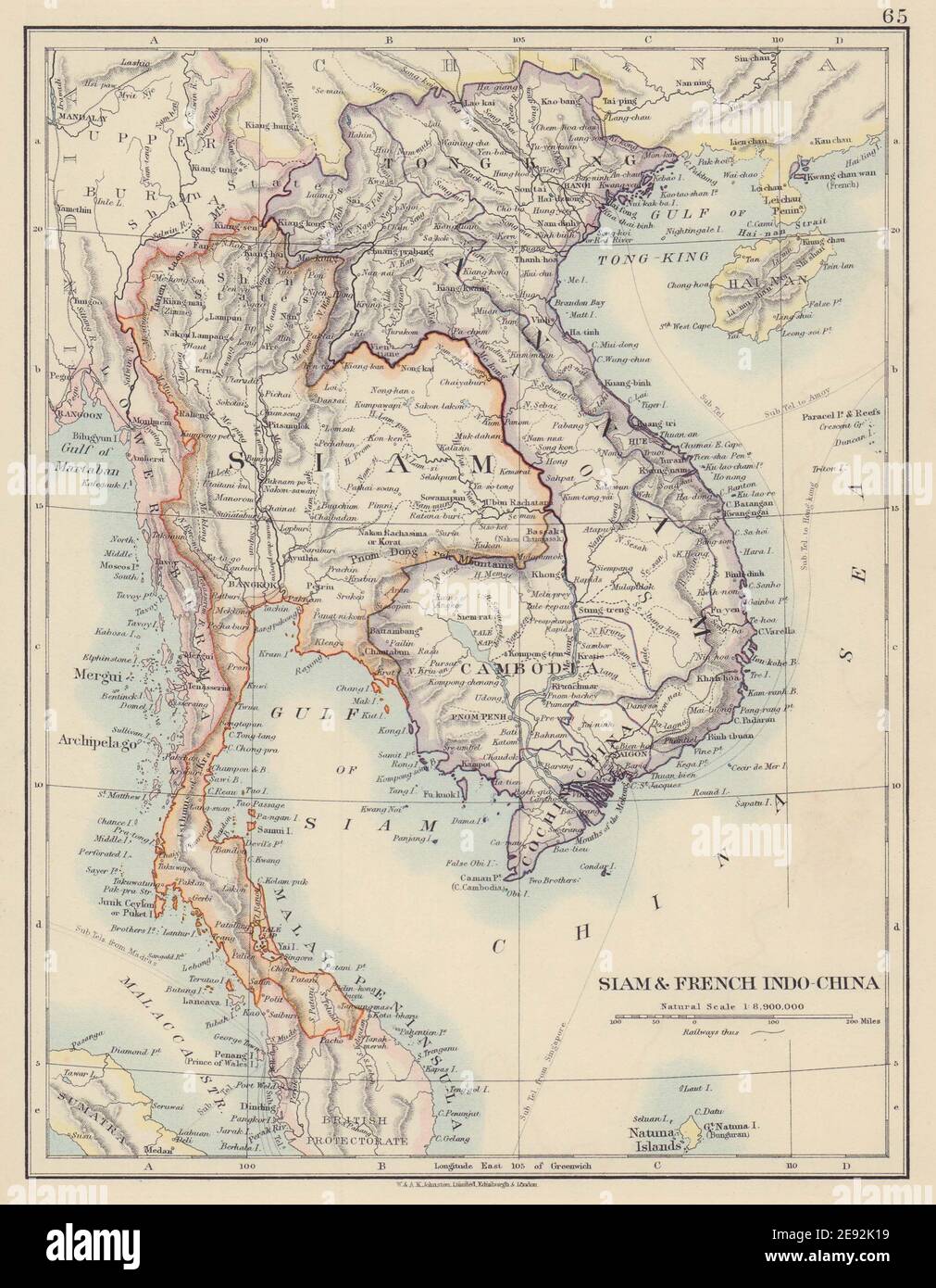 French indochina map hi-res stock photography and images - Alamy