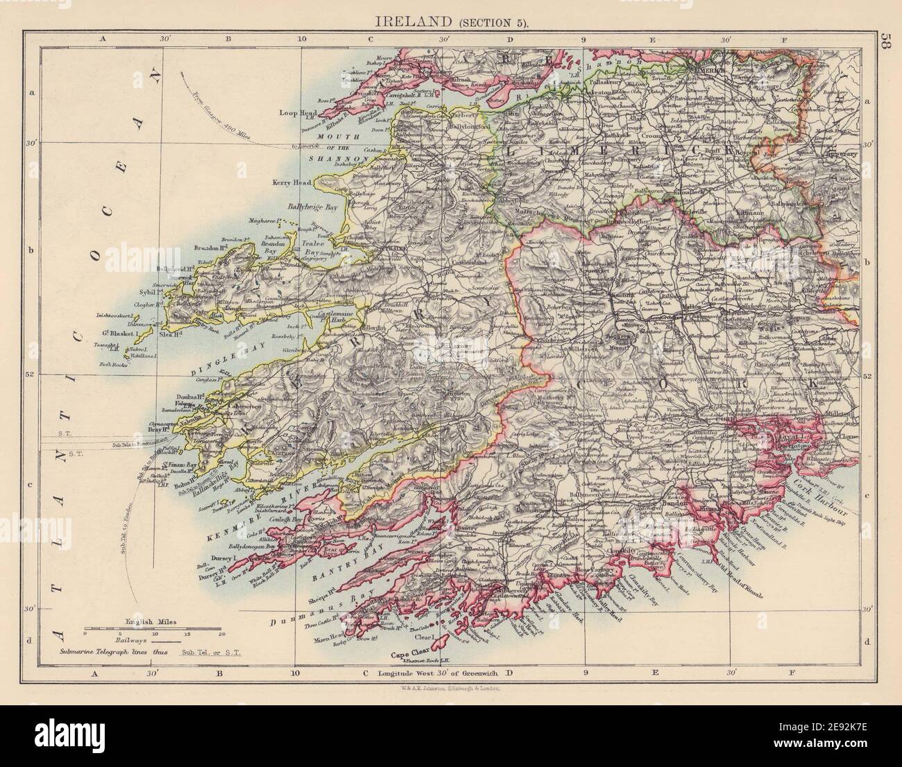 IRELAND SOUTH WEST. Kerry Cork Limerick Killarney. Munster. JOHNSTON