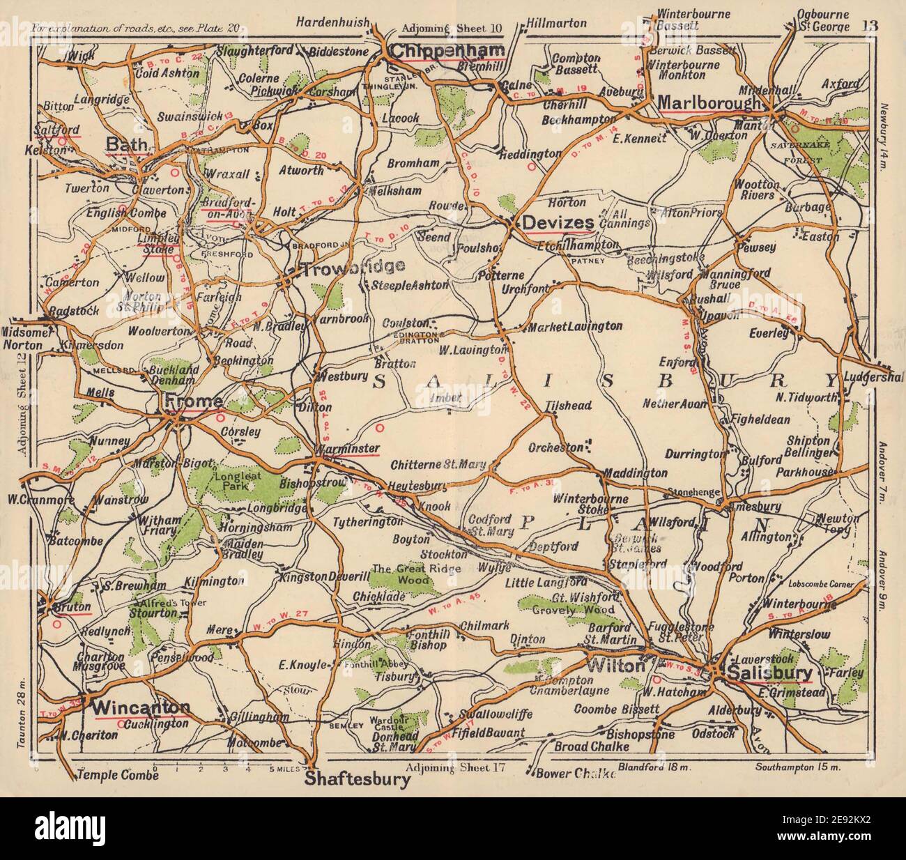 Map of salisbury plain hires stock photography and images Alamy