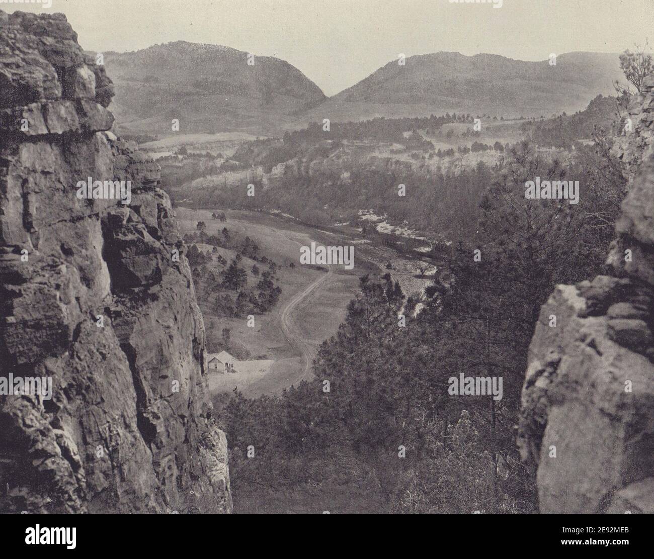 The Sioux Pass, Echo Canyon, South Dakota. STODDARD 1895 old antique print  Stock Photo - Alamy