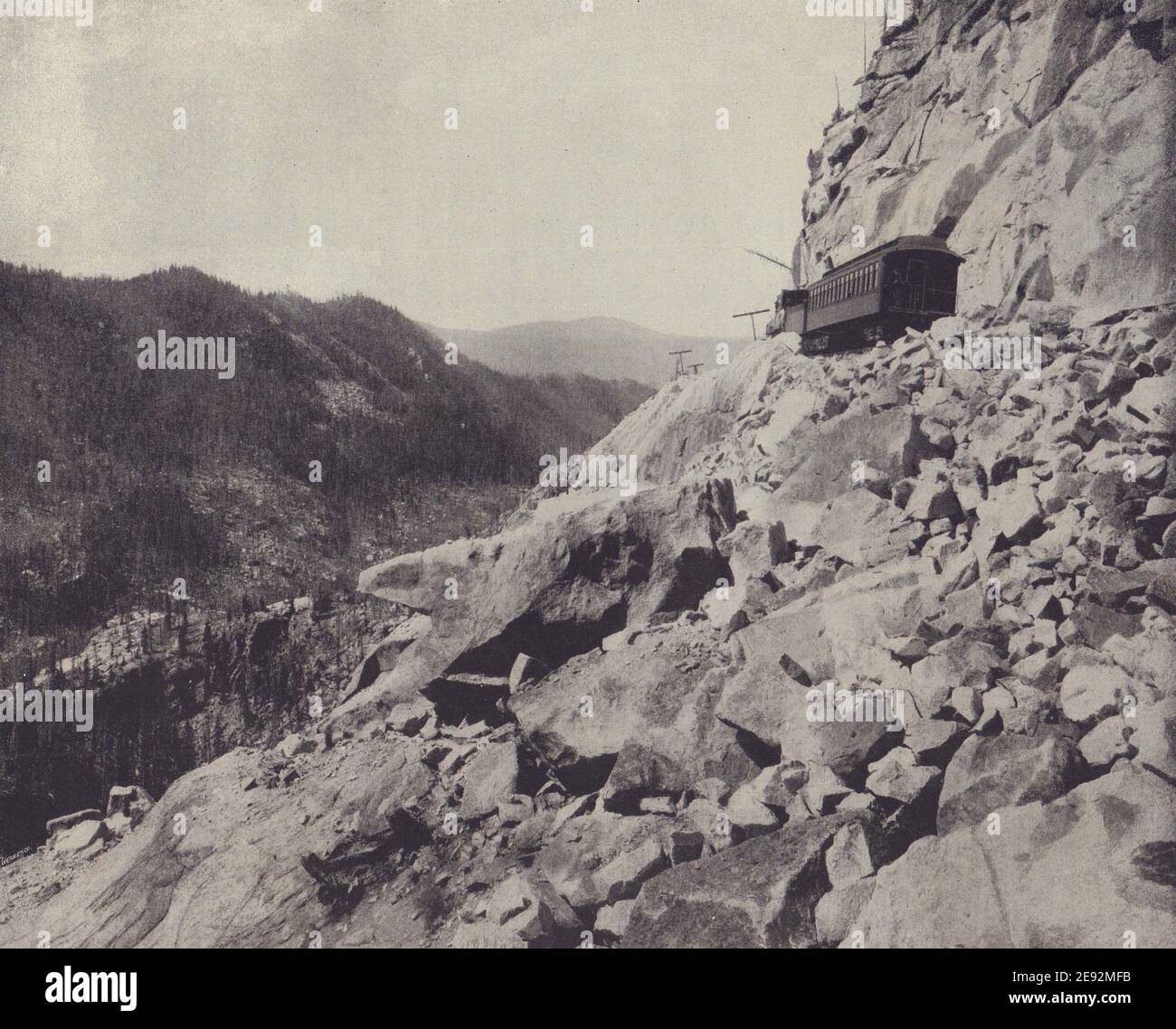 Midland Railroad, Hell Gate, Pikes Peak Route, Colorado. STODDARD 1895 print Stock Photo