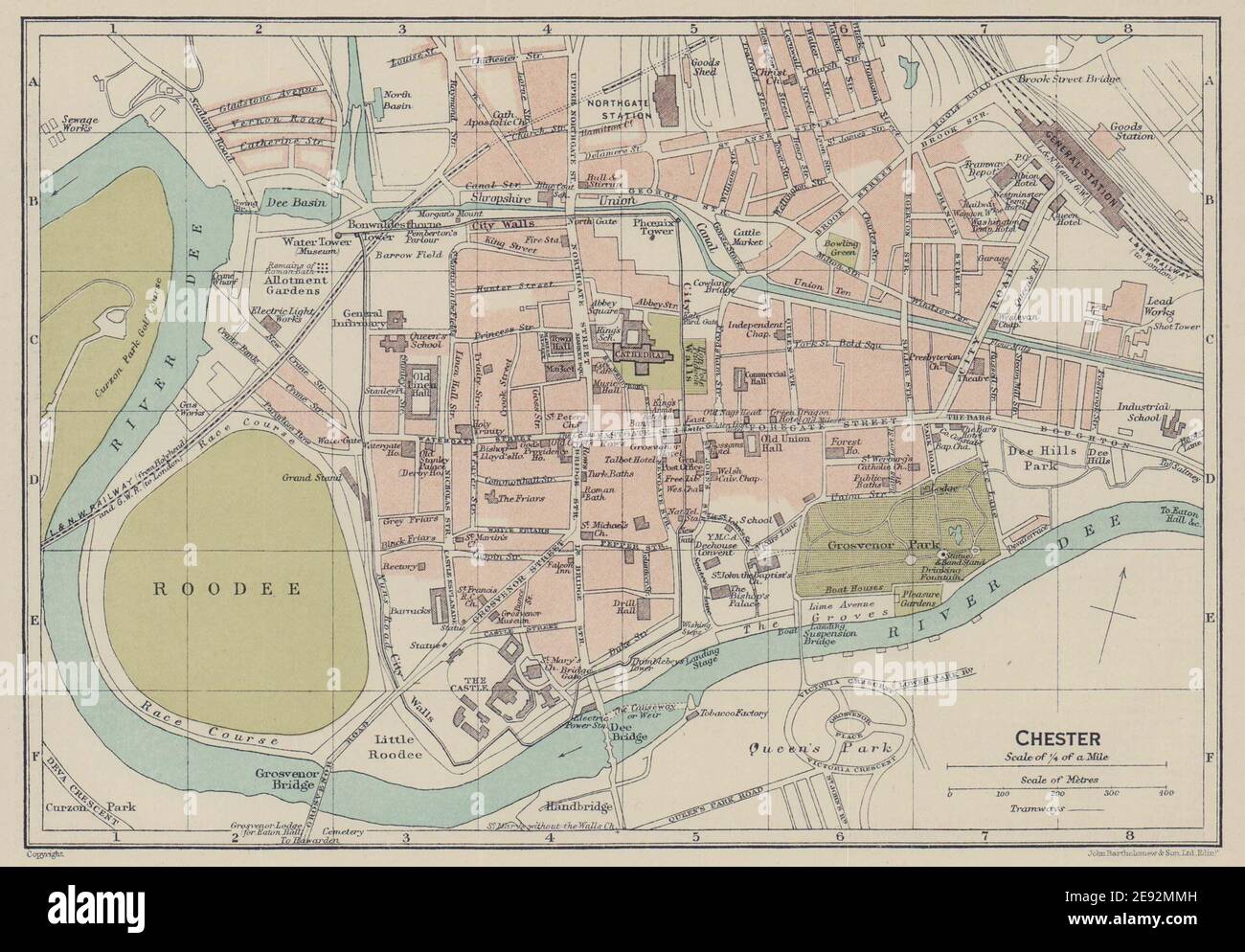 Map Of Chester And Surrounding Area Chester Map High Resolution Stock Photography And Images - Alamy