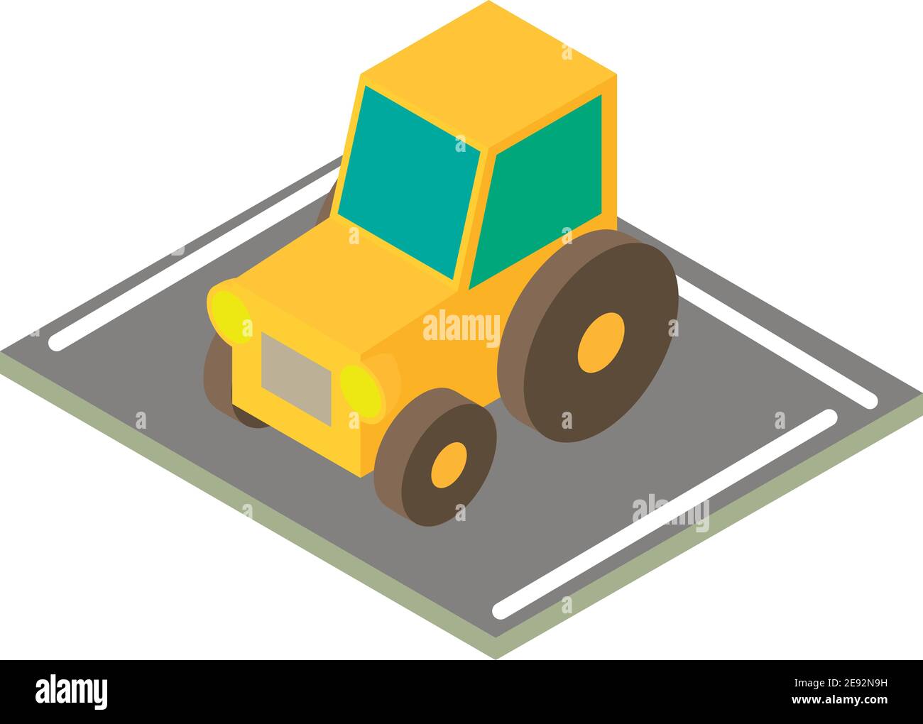 Tractor icon. Isometric illustration of tractor vector icon for web ...
