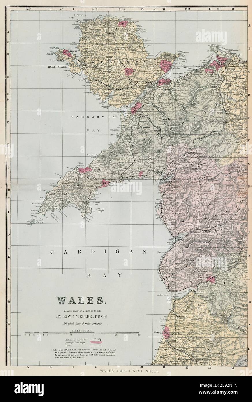 Map of anglesey hi-res stock photography and images - Alamy