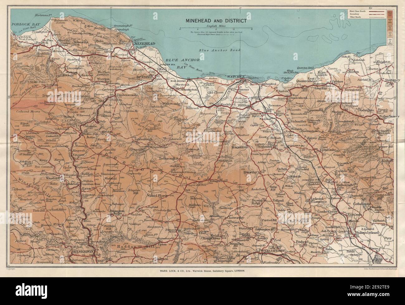 Map of dunster hires stock photography and images Alamy