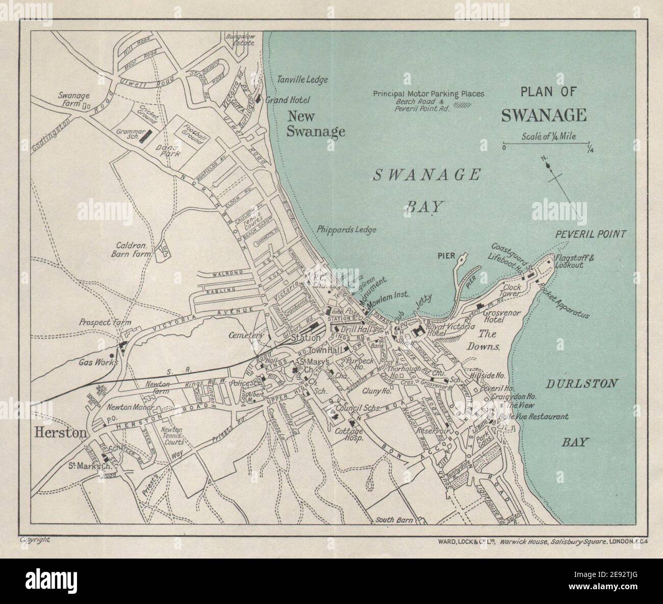 Tourist Map Of Swanage Map Of Swanage High Resolution Stock Photography And Images - Alamy