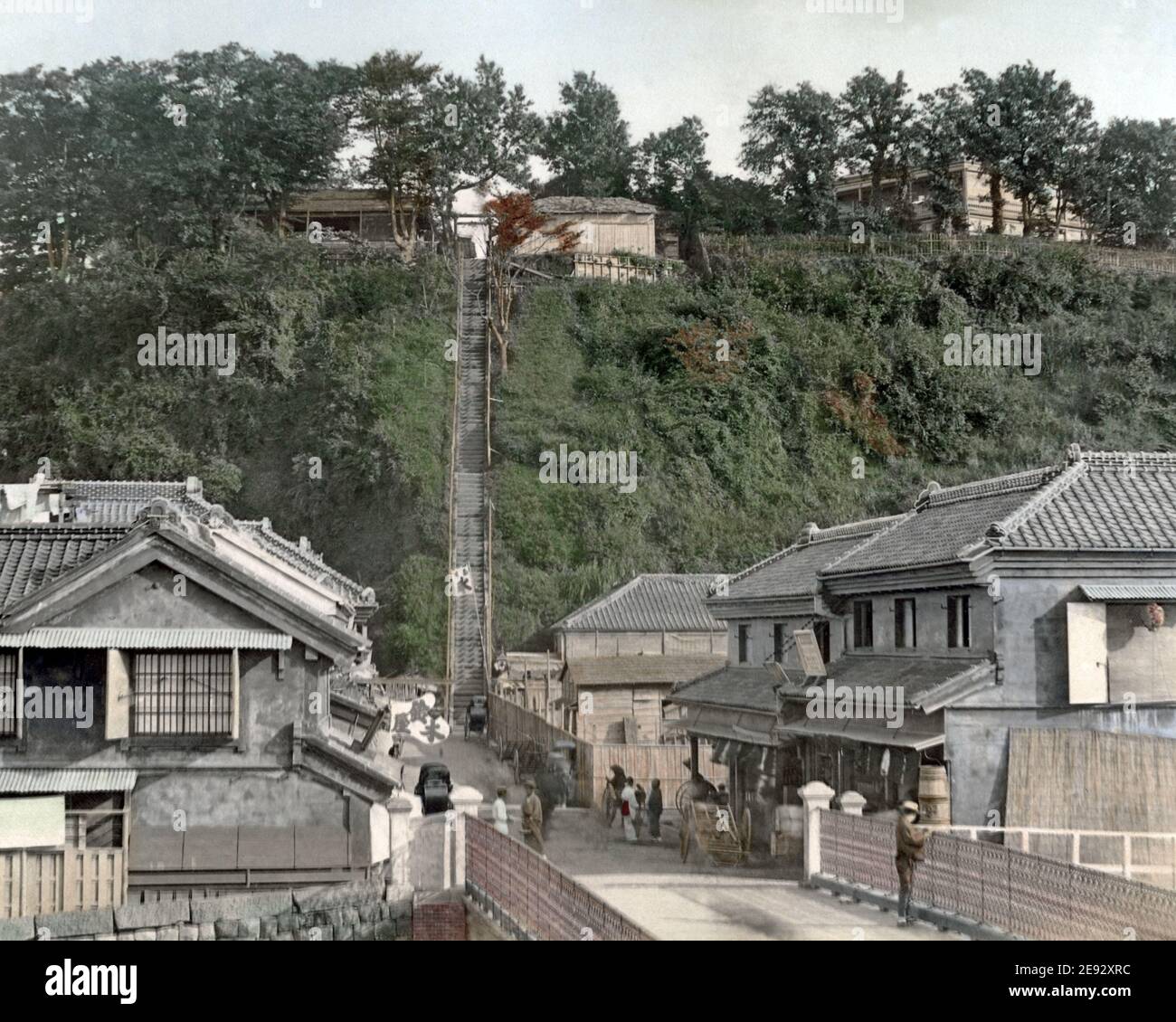 Late 19th century photograph - 100 Steps, Yokohama, Japan. Stock Photo