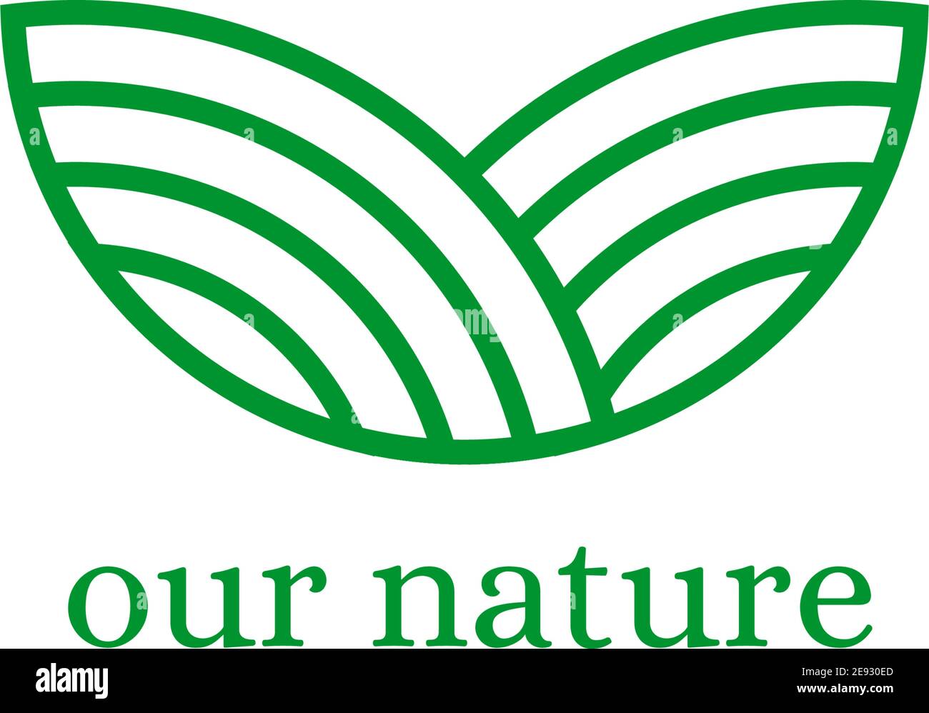 Abstract green hill logo design vector template illustration Stock Vector