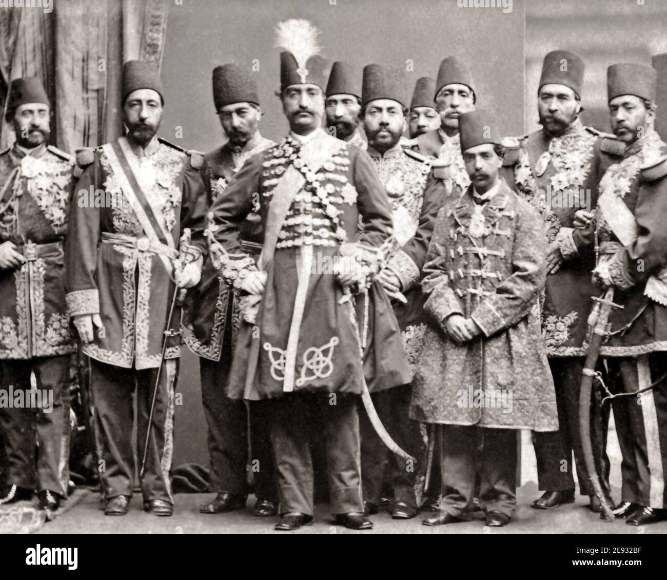 Late 19th Century Photograph Shah Of Persia On Visit To Britain 1870 S Naser Al Din Shah