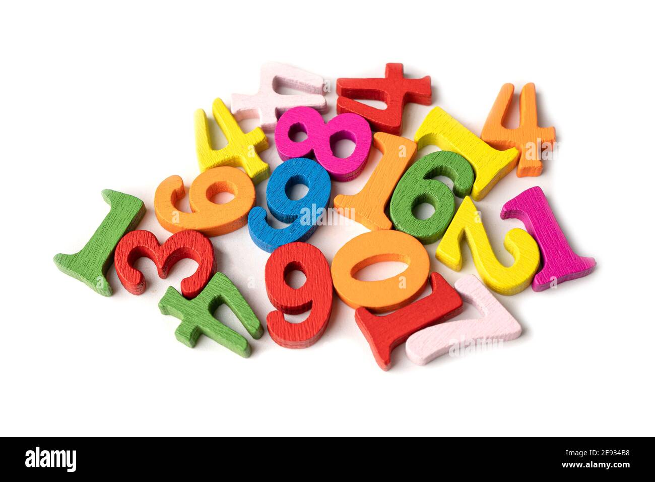 Colorfull Math Numbers Math Number colorful on white background, education study mathematics ...