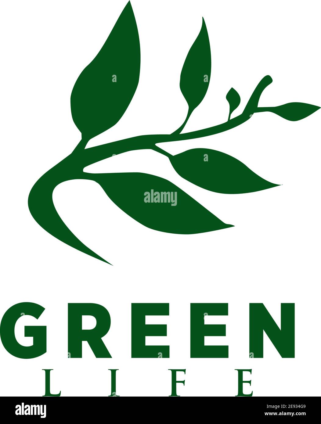 Green leaf icon logo design vector illustration template Stock Vector ...