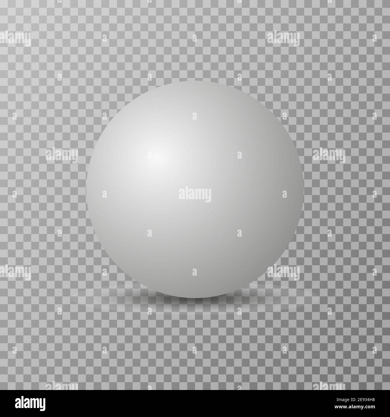 Blank of white round sphere or 3d ball. Vector realistic ball isolated ...