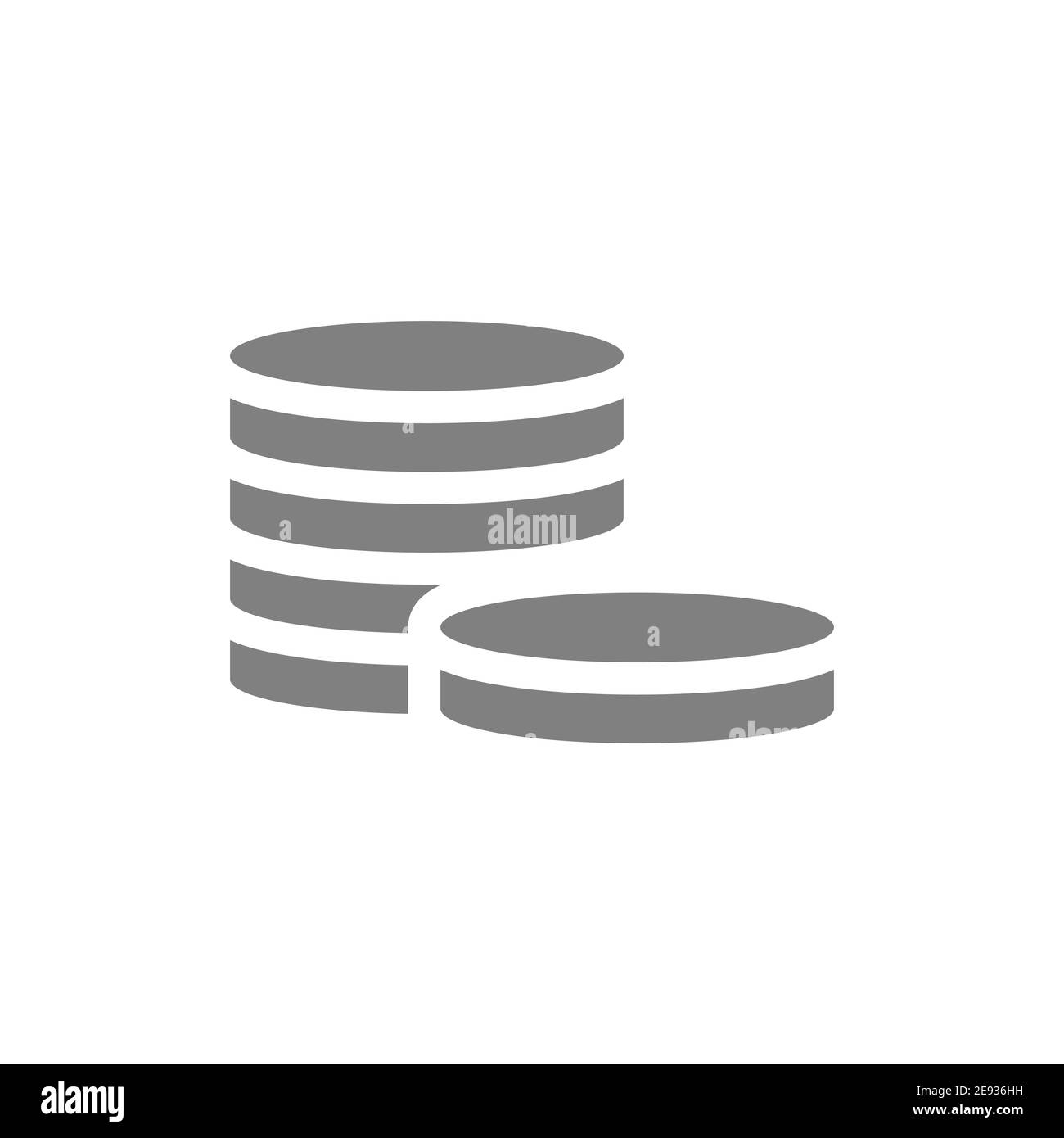 Coin stack icon. Money dollar symbol. Busines pay concept. Vector isolated on white Stock Vector