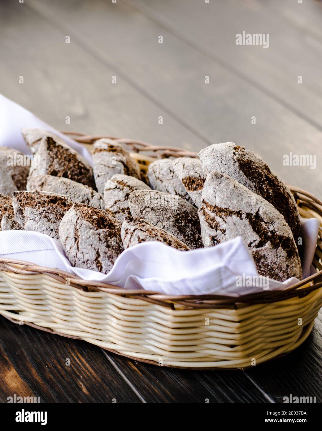 Small Rye Toast Small rye bread loafs in a basket at a restaurant Stock Photo - Alamy