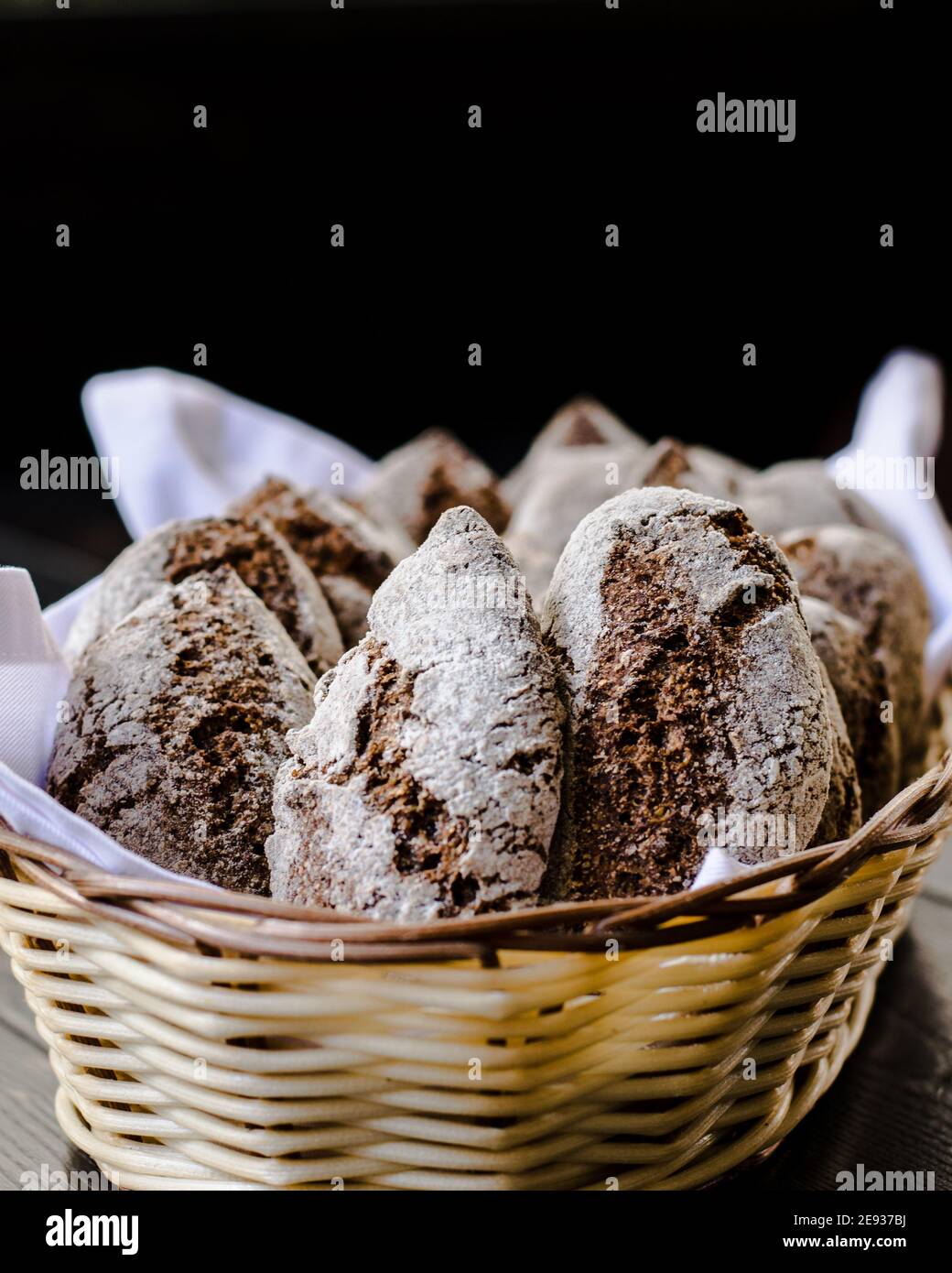 Small Rye Toast Small rye bread loafs in a basket at a restaurant Stock Photo - Alamy