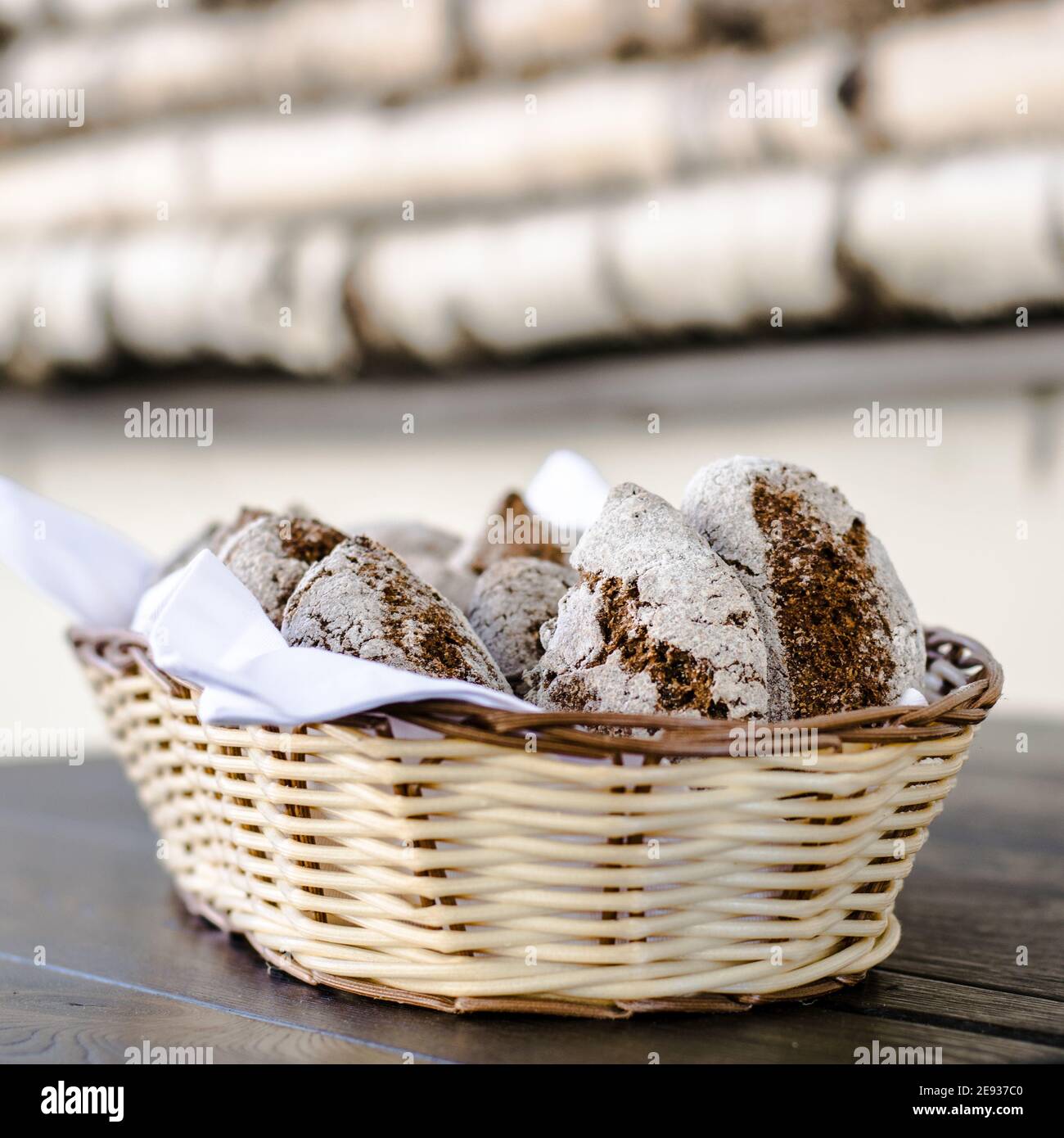 Mini Rye Loaf Small rye bread loafs in a basket at a restaurant Stock Photo - Alamy