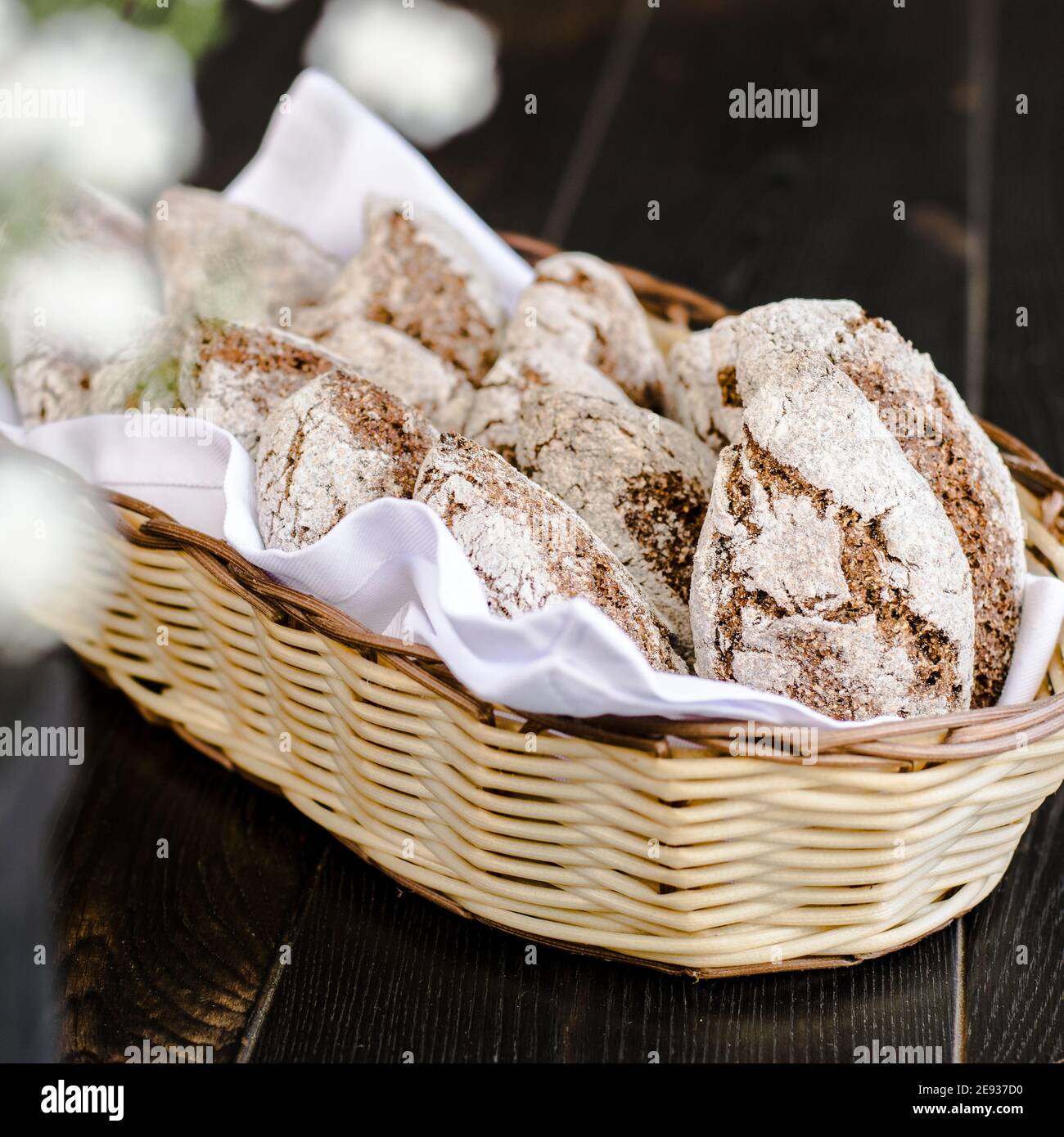 Small Rye Toast Small rye bread loafs in a basket at a restaurant Stock Photo - Alamy