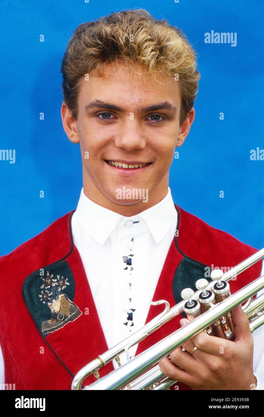 Stefan Mross, deutscher Trompeter und Sänger, Deutschland um 1991. Stock Photo