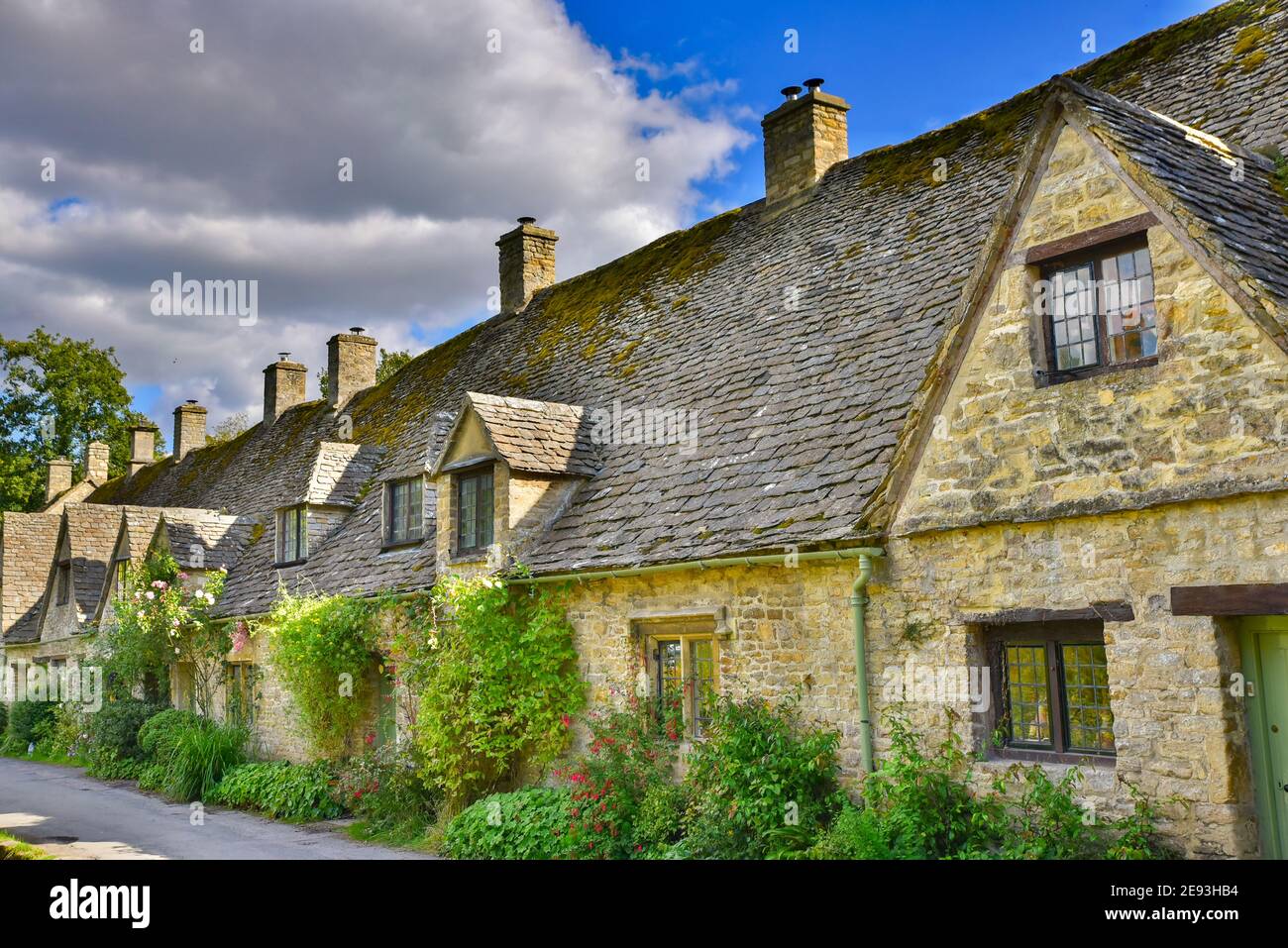 Traditional rural houses in Bibury, a village in Cotswolds area