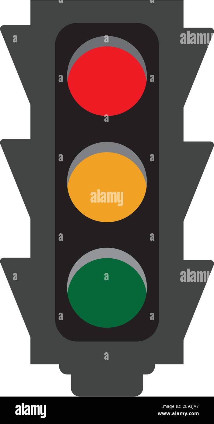 Traffic Light Icon Vector Design Template Traffic light signal - Vector icon Stock Vector