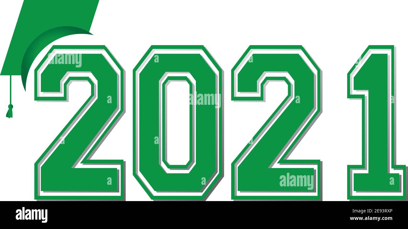 Green 2021 Graduation Art Stock Photo - Alamy