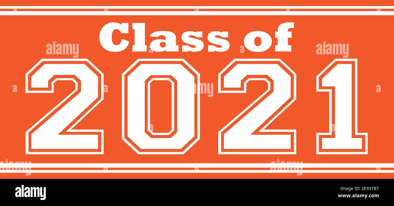 Class of 2021 Graduation Art Stock Photo