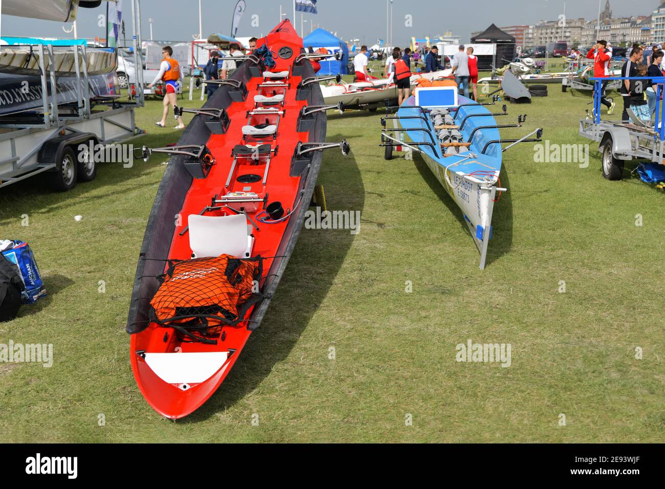 DIEPPE, FRANCE MAY 25, 2019 French Rowing Championship. Water Rowing boats Stock Photo Alamy